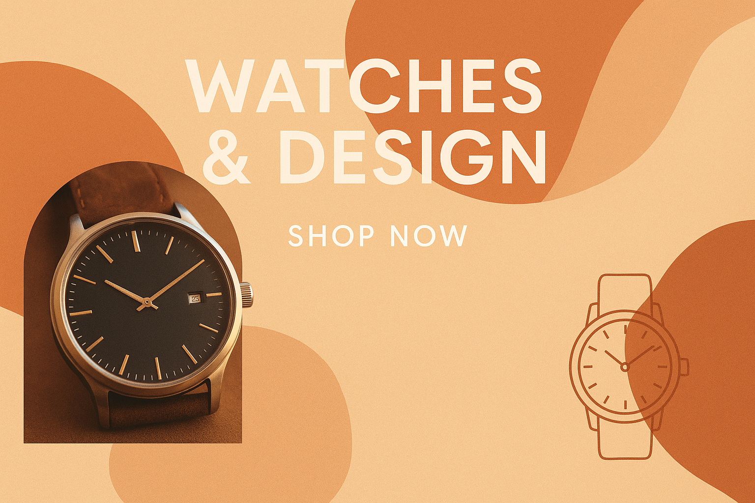 Hero banner showcasing watch and design theme